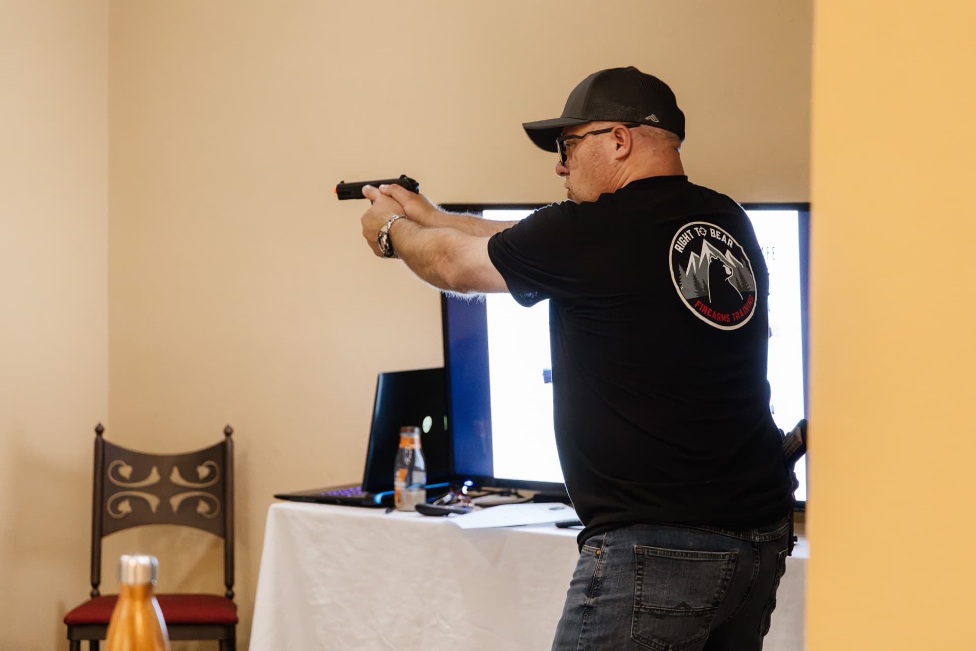 Students on the range during a Right to Bear class