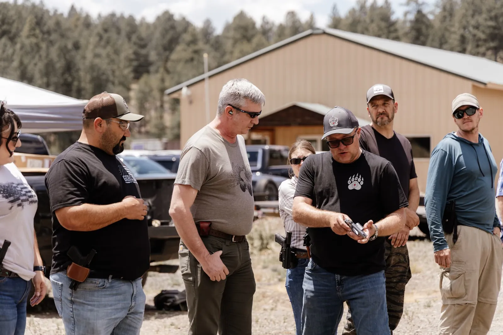 Students on the range during a Right to Bear class